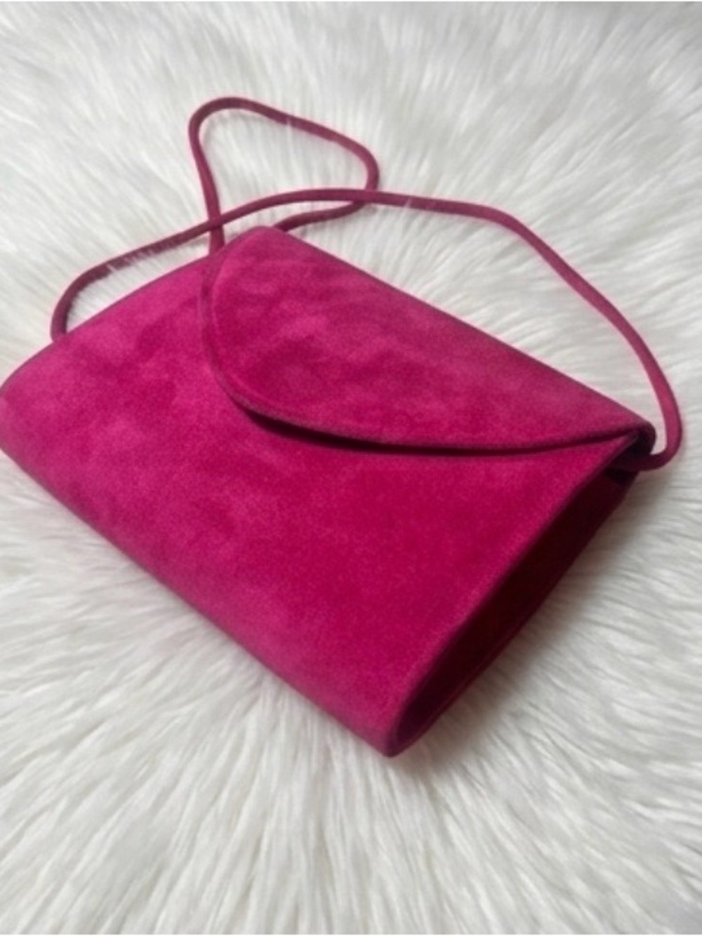 Vintage Pink Suede Shoulder Bag - Picture 8 of 14